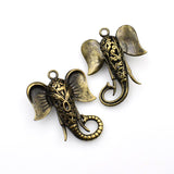 2PCS Detailed Elephant Charms,2 Colors Available 3D-RS235