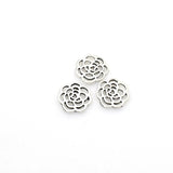 30PCS Flower Charms,Antique Silver Tone-RS700