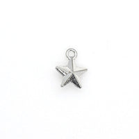 30PCS Star Charms,Antique Silver Tone 3D-RS401