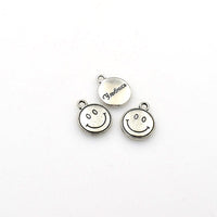 25PCS Smile Face Charms,Antique Silver Tone-RS724