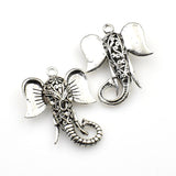 2PCS Detailed Elephant Charms,2 Colors Available 3D-RS235