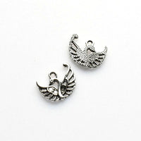 30PCS Swan Charms,Antique Silver Tone-RS768