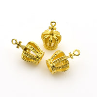 8PCS Gold Crown Charms 3D-RS632