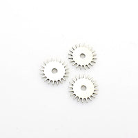 15PCS Barbed Gear Charms,2 Colors Available Double Sided-RS637