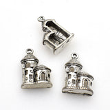 15PCS Castle Charms,2 Colors Available,3D-RS663