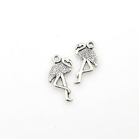 30PCS Flamingo Charms,Antique Silver Tone-RS123