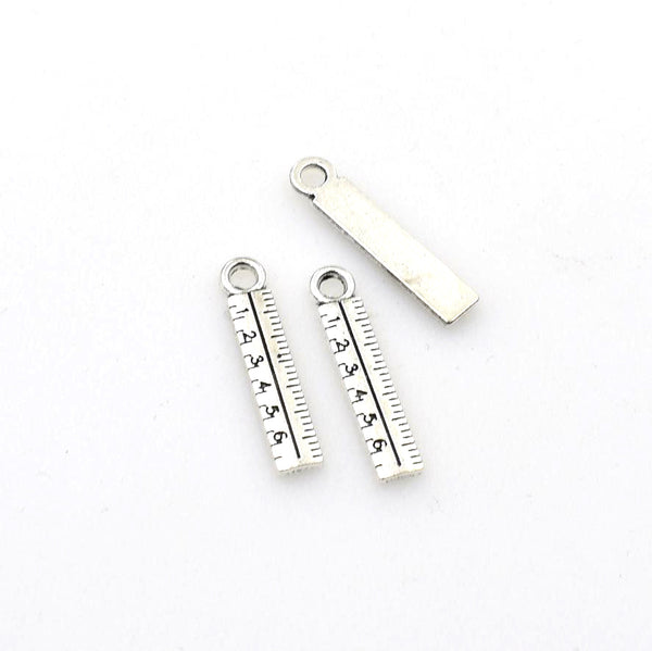 30PCS Ruler Charms,Antique Silver Tone-RS605