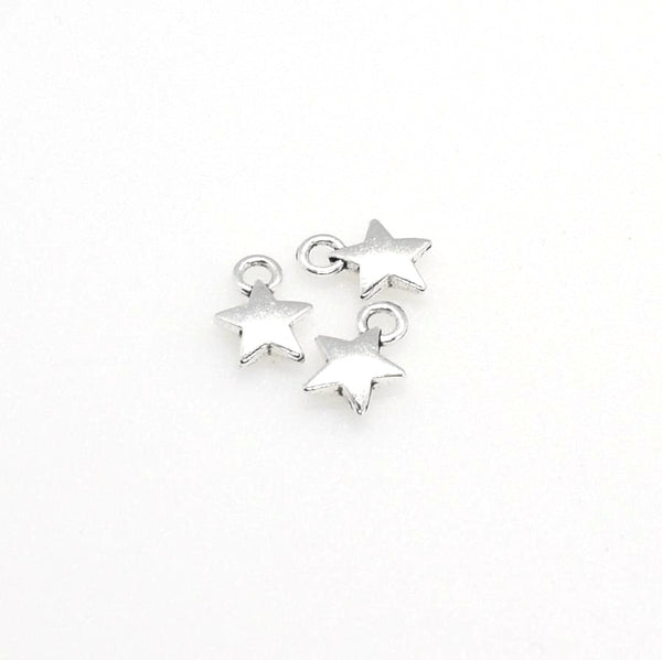 30PCS Star Charms,Antique Silver Tone-RS167