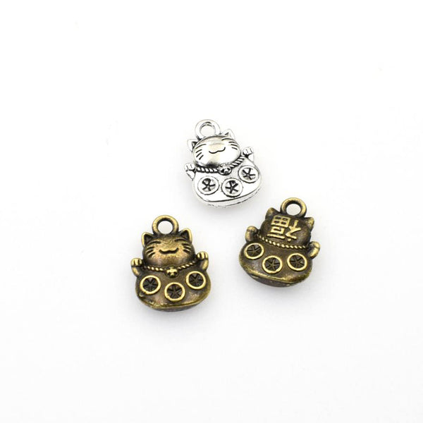 20PCS Lucky Cat Charms,2 Colors Available-RS1116