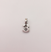 10PCS Number Charms 0-9,Antique Silver Tone-RS1202