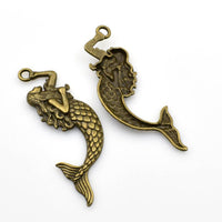 8PCS Big Mermaid Charms 4 Colors Available-RS339