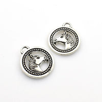 8PCS Horse Head Charms,2 Colors Available Double Sided-RS939