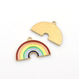 4PCS Enamel Rainbow Charms 2 Colors Available-RS1157