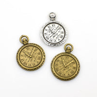 10PCS Clock Charms,2 Colors Available-RS228