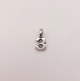 10PCS Number Charms 0-9,Antique Silver Tone-RS1202