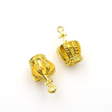 8PCS Gold Crown Charms 3D-RS632