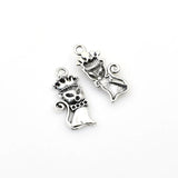 15PCS Crown Cat Charms,2 Colors Available-RS309