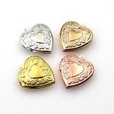 2PCS Heart Metal locket Pendants,4 Colors Availabe-TS013