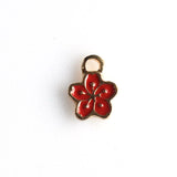 10PCS Enamel Flower Charms 4 Colors Available-RS1200