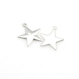 25PCS Five-pointed Star Charms,Antique Silver Tone-RS511