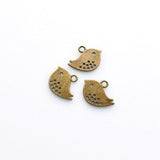 40PCS Birds Charms,2 Colors Available Double Sided-RS109