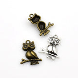 15PCS Owl Charms,2 Colors Available-RS421