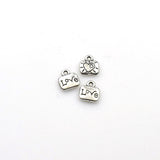 30PCS Heart Love Charms,Antique Silver Tone-RS544