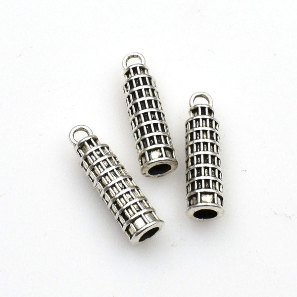 15PCS Office Building Charms,Antique Silver Tone 3D-RS1108