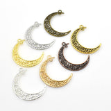 15PCS Hollow Moon Charms,7 Colors Available-RS163