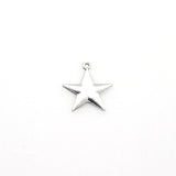 25PCS Five-pointed Star Charms,Antique Silver Tone-RS511