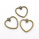 25PCS Heart Connector Charms,3 Colors Available-RS1170