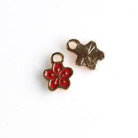 10PCS Enamel Flower Charms 4 Colors Available-RS1200