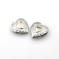 2PCS Heart Metal locket Pendants,4 Colors Availabe-TS013