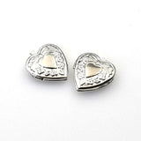 2PCS Heart Metal locket Pendants,4 Colors Availabe-TS013