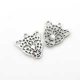 10PCS Leopard Head Charms,4 Colors Available-RS491