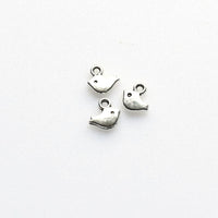 Bulk Sale! 80PCS Little Birds Charms,Antique Silver Tone Double Sided-RS496