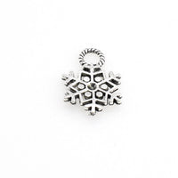 25PCS Snowflake Charms,Antique Silver Tone Big Loop-RS719