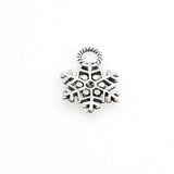 25PCS Snowflake Charms,Antique Silver Tone Big Loop-RS719