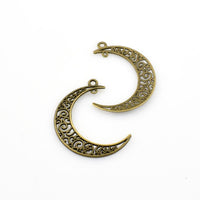 15PCS Hollow Moon Charms,7 Colors Available-RS163