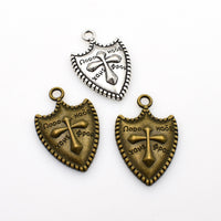 10PCS Shield Charms,2 Colors Available-RS748