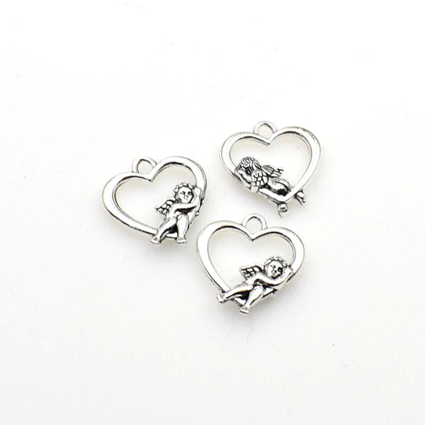 20PCS Little Cupid Charms,Antique Silver Tone-RS1223