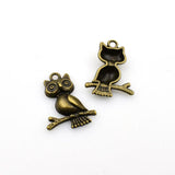 15PCS Owl Charms,2 Colors Available-RS421