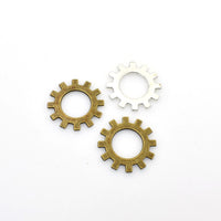 15PCS Gearwheel Charms,2 Colors Available Double Sided-RS633