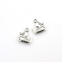 20PCS Duck Charms,Antique Silver Tone Double Sided-RS1222