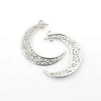 15PCS Hollow Moon Charms,7 Colors Available-RS163