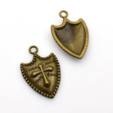 10PCS Shield Charms,2 Colors Available-RS748