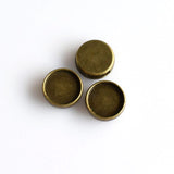 10PCS 12mm Round Cabochon Base Settings,Bracelet Material 2 Colors Available-B2229