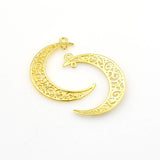 15PCS Hollow Moon Charms,7 Colors Available-RS163