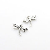 50PCS Little Dargonfly Charms,Antique Silver Tone-RS472