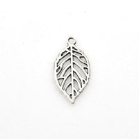 20PCS Leaf Charms,Antique Silver Tone Double Sided-RS037